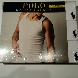 Polo Ralph Lauren Ribbed Tanks Tee Shirts 3 Pack S
